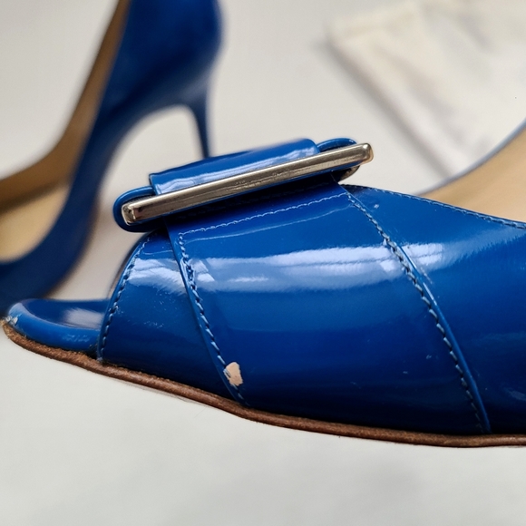 Luciano Padovan Electric Blue Peep-toe Heel - Picture 4 of 14